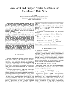 AdaBoost and Support Vector Machines for Unbalanced Data Sets Chi Zhang