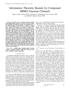 Information Theoretic Bounds for Compound MIMO Gaussian Channels Member, IEEE, Member, IEEE
