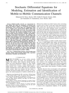 Stochastic Differential Equations for Modeling, Estimation and Identification of Mobile-to-Mobile Communication Channels