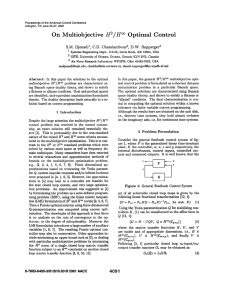 On Multiobjective S.M.  Djouadil, C.D.  Charalambous2, D.W.