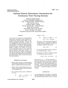 Optimal Robust  Disturbance Attenuation Continuous Time-Varying Systems for