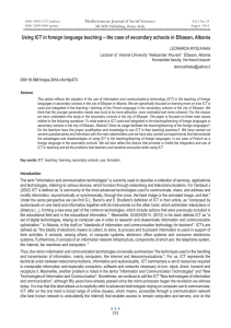 Using ICT in foreign language teaching – the case of... Mediterranean Journal of Social Sciences