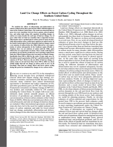 Land Use Change Effects on Forest Carbon Cycling Throughout the