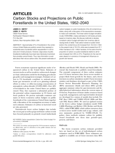 ARTICLES Carbon Stocks and Projections on Public