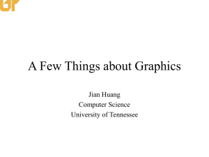 A Few Things about Graphics Jian Huang Computer Science University of Tennessee