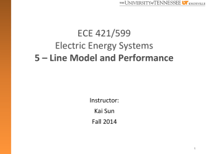ECE 421/599 Electric Energy Systems  5 – Line Model and Performance