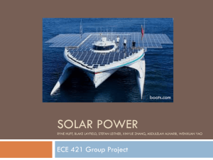 SOLAR POWER ECE 421 Group Project boats.com