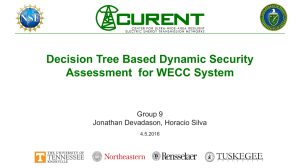 Decision Tree Based Dynamic Security Assessment  for WECC System Group 9