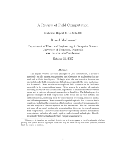 A Review of Field Computation