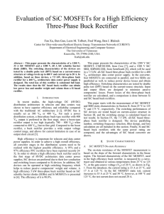 Evaluation of SiC MOSFETs for a High Efficiency Three-Phase Buck Rectifier