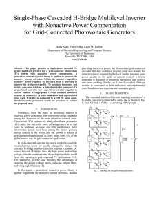 Single-Phase Cascaded H-Bridge Multilevel Inverter with Nonactive Power Compensation