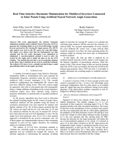 Real Time Selective Harmonic Minimization for Multilevel Inverters Connected