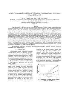 A High-Temperature Folded-Cascode Operational Transconductance Amplifier in 0.8-µm BCD-on-SOI