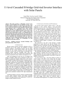 11-level Cascaded H-bridge Grid-tied Inverter Interface with Solar Panels