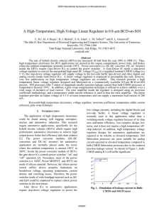 A High-Temperature, High-Voltage Linear Regulator in 0.8-µm BCD-on-SOI