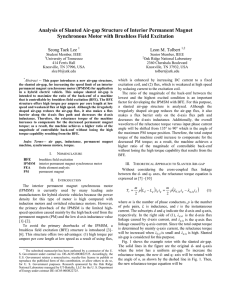 Analysis of Slanted Air-gap Structure of Interior Permanent Magnet