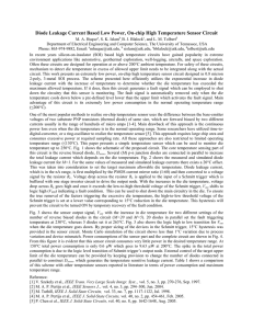 Diode Leakage Current Based Low Power, On-chip High Temperature Sensor...