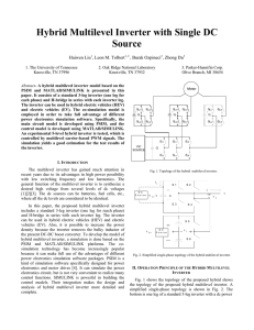 Hybrid Multilevel Inverter with Single DC Source Haiwen Liu , Leon M. Tolbert