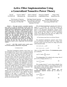 Active Filter Implementation Using a Generalized Nonactive Power Theory