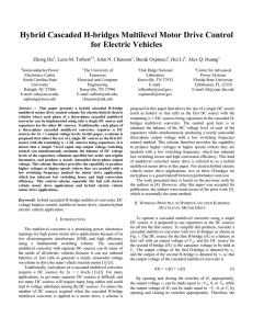 Hybrid Cascaded H-bridges Multilevel Motor Drive Control for Electric Vehicles Zhong Du