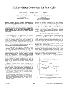 Multiple Input Converters for Fuel Cells Burak Ozpineci Leon M. Tolbert Zhong Du