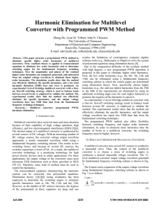 Harmonic Elimination for Multilevel Converter with Programmed PWM Method