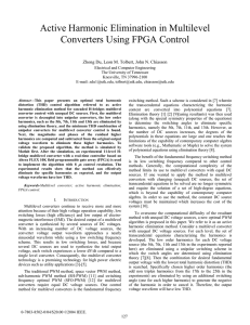 Active Harmonic Elimination in Multilevel Converters Using FPGA Control