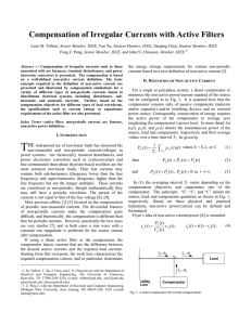 Compensation of Irregular Currents with Active Filters