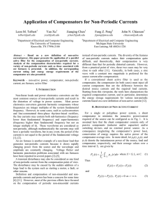 Application of Compensators for Non-Periodic Currents Leon M. Tolbert Yan Xu Jianqing Chen