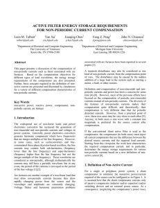 ACTIVE FILTER ENERGY STORAGE REQUIREMENTS FOR NON-PERIODIC CURRENT COMPENSATION Leon M. Tolbert