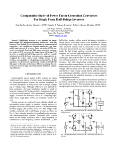 Comparative Study of Power Factor Correction Converters Senior Member, IEEE