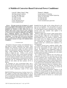 A Multilevel Converter-Based Universal Power Conditioner Thomas G. Habetler