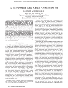 A Hierarchical Edge Cloud Architecture for Mobile Computing