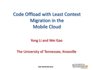 Code Offload with Least Context Migration in the Mobile Cloud