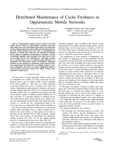 Distributed Maintenance of Cache Freshness in Opportunistic Mobile Networks