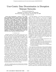 User-Centric Data Dissemination in Disruption Tolerant Networks