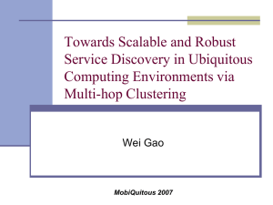 Towards Scalable and Robust Service Discovery in Ubiquitous Computing Environments via Multi-hop Clustering