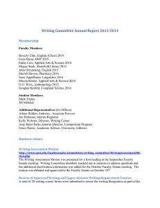 Writing Committee Annual Report 2013-2014 Membership