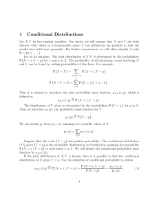 1 Conditional Distributions