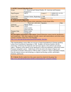 I. ASCRC General Education Form Group Perspectives