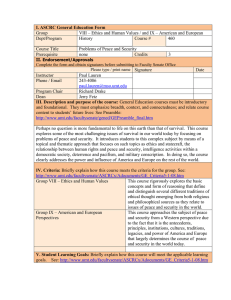 I. ASCRC General Education Form Group Dept/Program