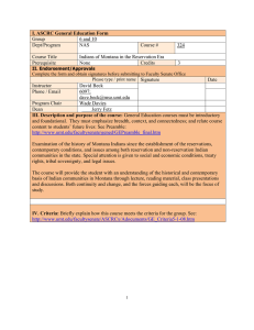 I. ASCRC General Education Form Group 6 and 10 Dept/Program