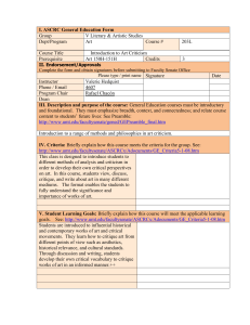 I. ASCRC General Education Form Group V Literary &amp;