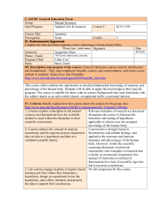 I. ASCRC General Education Form Group Natural Sciences Dept/Program