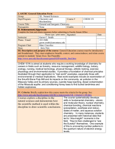 I. ASCRC General Education Form Group XI.  Natural Sciences Dept/Program