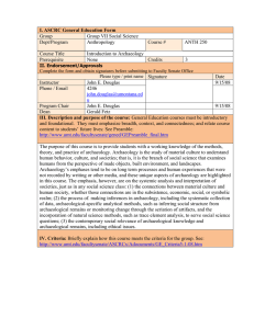 I. ASCRC General Education Form Group Group VII Social Science Dept/Program