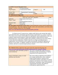 I. ASCRC General Education Form Group VII Social Science Dept/Program