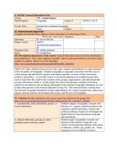 I. ASCRC General Education Form VII – Social Science Group Dept/Program