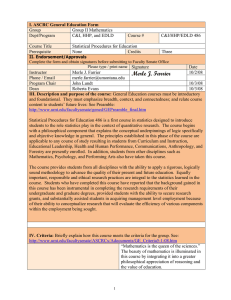 I. ASCRC General Education Form Group Group II Mathematics Dept/Program