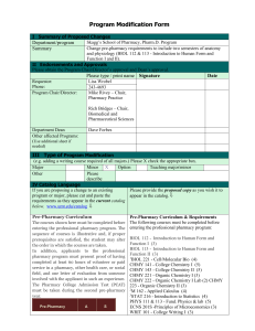 Program Modification Form  Department/program